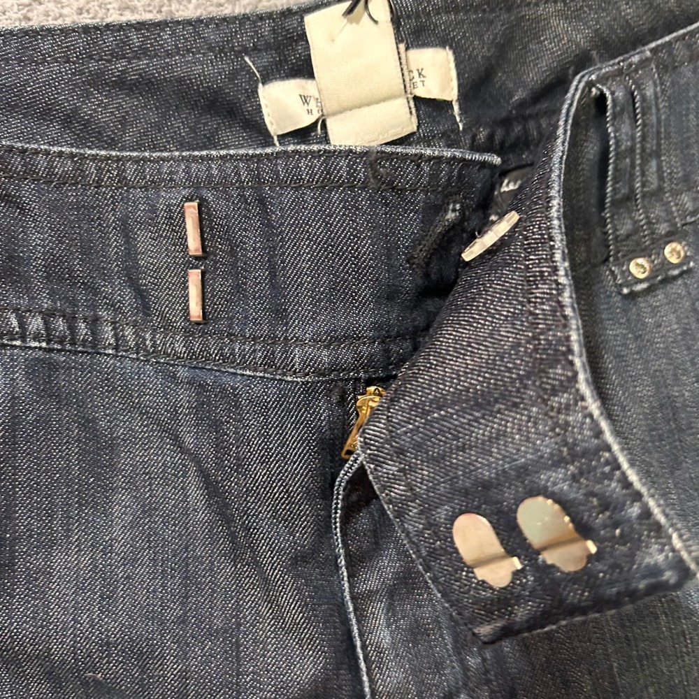 White House Black Market Flare Jeans 14R Dark Wash Y2K Officecore Minimalist - Picture 8 of 11